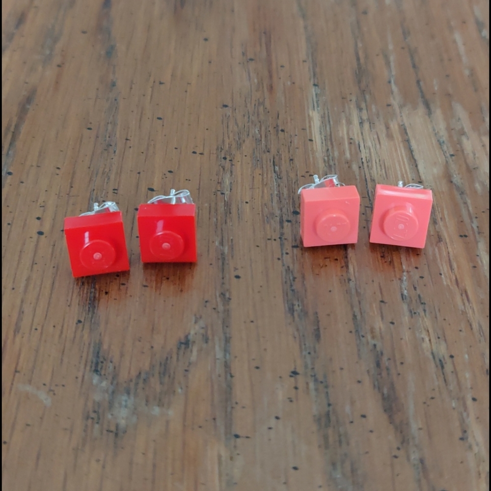 🎉3X HP🎉 Lego stud earrings - Picture 5 of 7